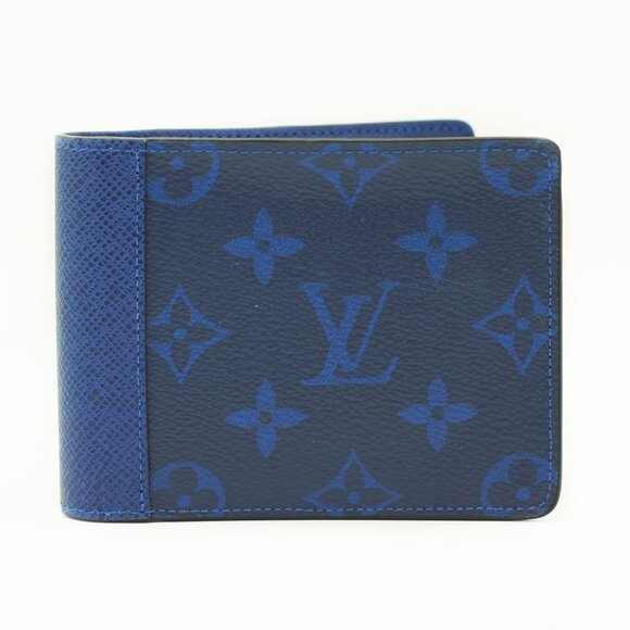 Louis Vuitton Blue Taiga Monogram Cobalt Canvas Multiple Wallet - Picture 2 of 5